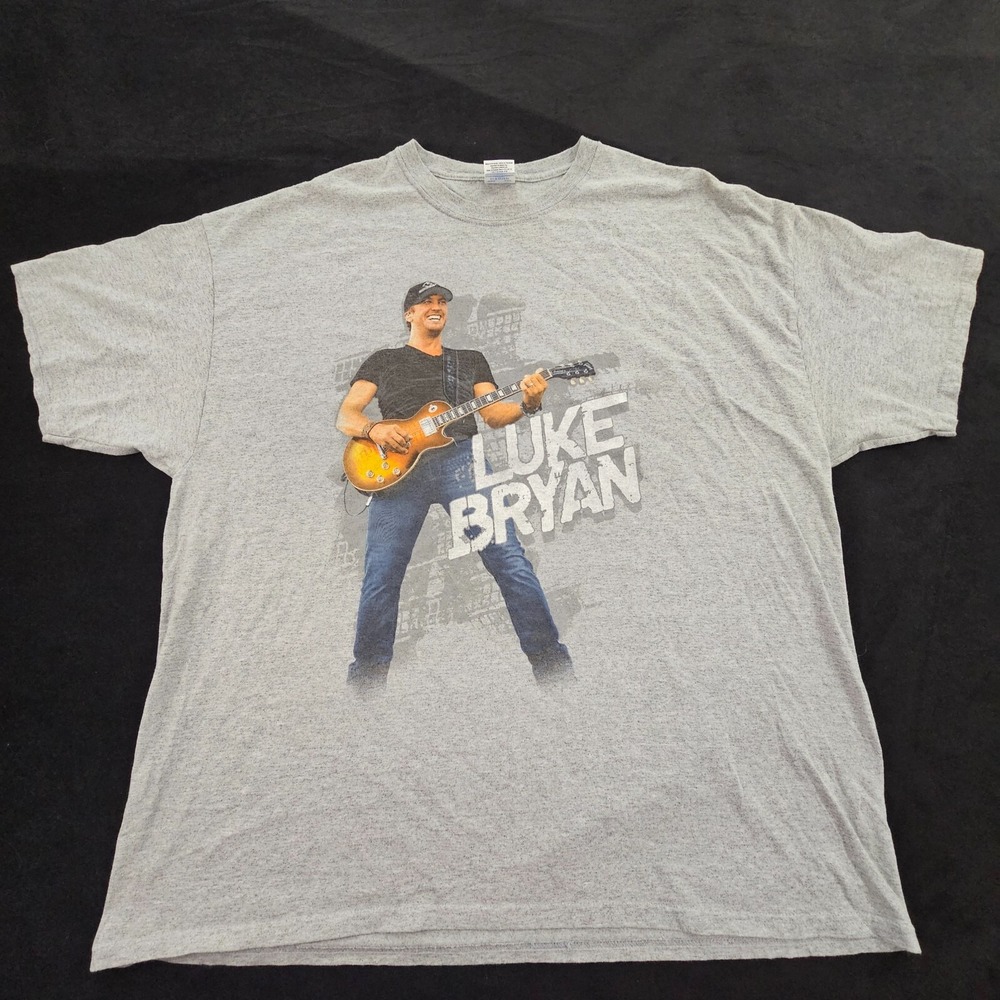Luke Bryan Don't Want This Night To End Tour Gray Short Sleeve T-Shirt Men's 2XL